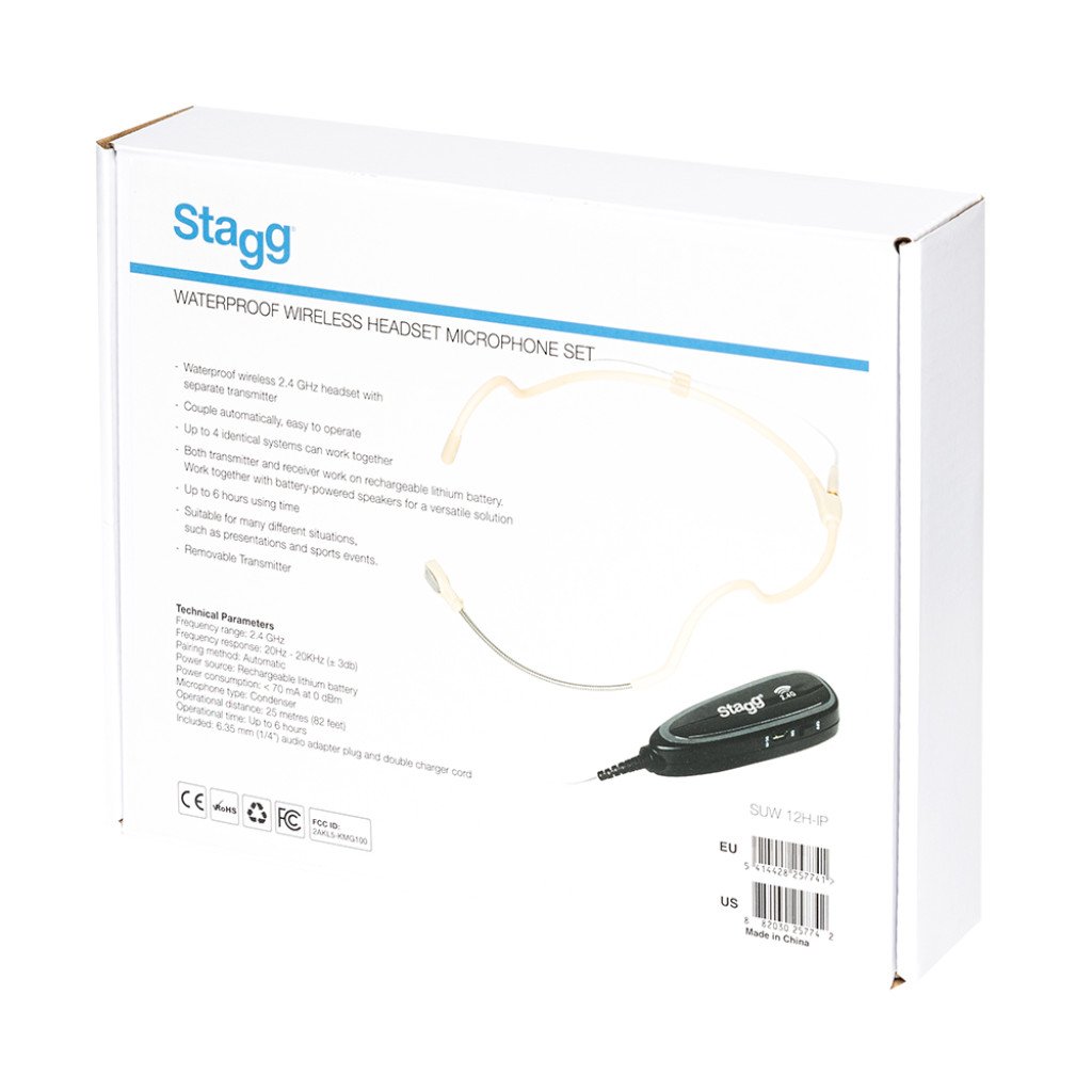 Stagg Waterproof Wireless Headset Microphone Set - Beige